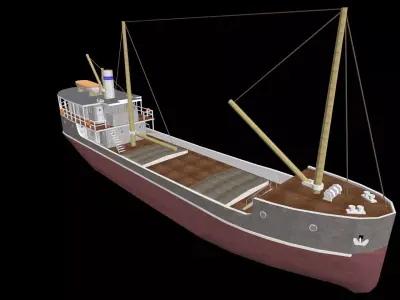 3D Ship Low Poly Low-poly 3D model