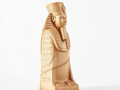 Ancient Egyptian Pharaoh Statuette model pack Low-poly 3D model