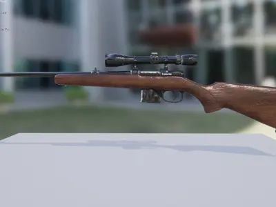 CZ 572 Rifle Low-poly Rigged Game Ready Low-poly 3D model