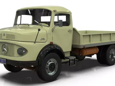Mercedes-Benz LAK 710 4x4 Platform Dump Truck 3D model