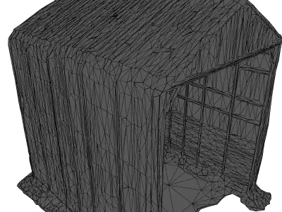 Realistic Metal Garage 3D Model Low-poly 3D model