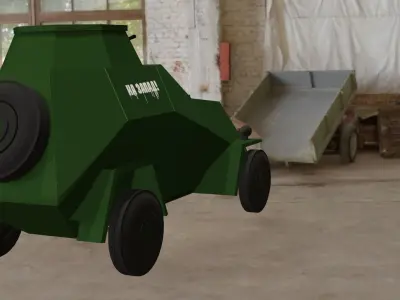BA-64 Low-Poly - Blender Low-poly 3D model