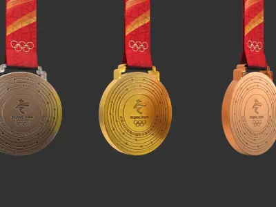 The 2022 Beijing Olympics medal Olympic medal 3D model