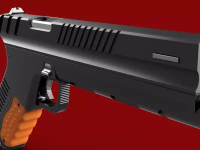 gun weapon bullet war police 3D model