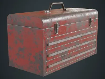 Toolbox 2B Low-poly 3D model