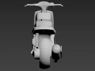 mbk booster spirit yamaha bws  Low-poly 3D model
