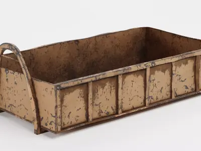 Skip V6 - Realistic Worn Metal Dumpster 3D model
