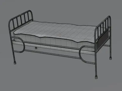 Old hospital furniture - part 1 - beds 3D model