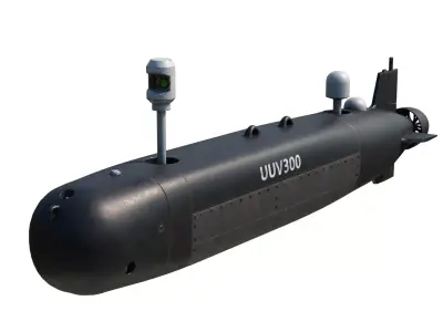 Chinese Navy UUV-300CB Unmanned Underwater Vehicle UUV 3D model