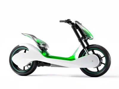 Futuristic Electric Scooter model pack Low-poly 3D model