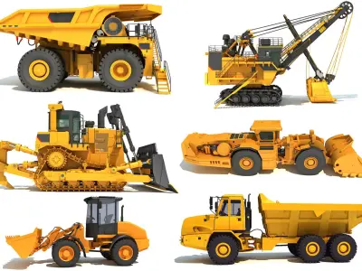 3D Industrial and Mining Vehicles 3D model