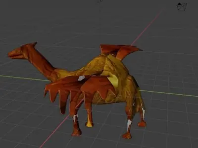 flying camel 3D model
