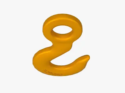 Eye Hook Low-poly 3D model