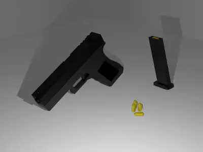 Free Low poly Glock 18 Free low-poly 3D model