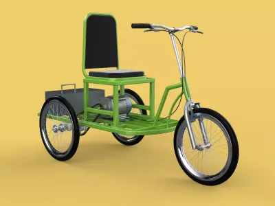 ELECTRIC TRIKE TRICYCLE 3 WHEEL BIKE BICYCLE FOR DISABILITY EV 3D model