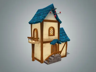 Fantasy House Free low-poly 3D model