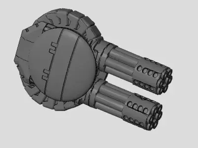 CHIBI-TECH SD - WARTHOG DUO GUNPOD         3D print model