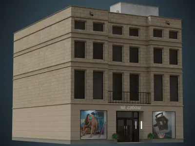 Building 23 Low-poly 3D model