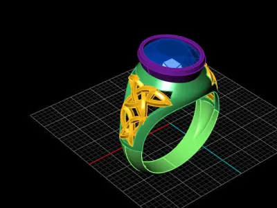 AnTiQuE MeN 6 RiNgS 3D print model