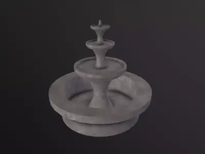 Simple Fountain 3D Model Low-poly 3D model