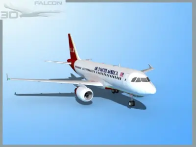 Falcon3D A319 Air Charter America 3D model