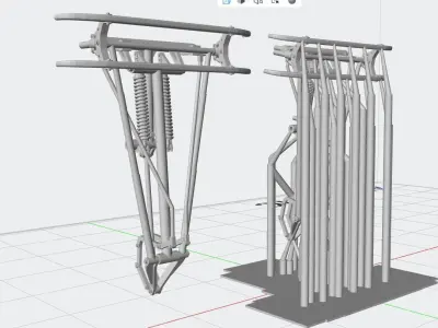 locomotive pantograph 3D print model