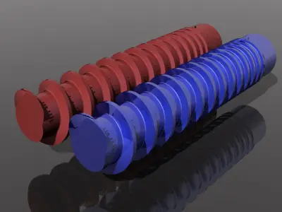 Screw wit changed dimmension Free 3D model