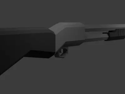 lowpoly shotgun Low-poly 3D model
