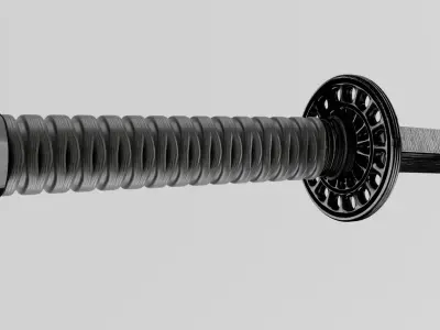 Dark Katana 4K Free low-poly 3D model