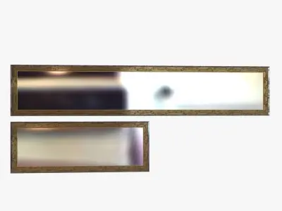 Custom made mirror in metal frame vintage style 3D model