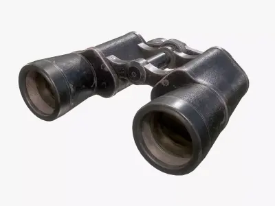 Binoculars Low-poly 3D model 3