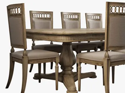 ART furniture dining set 3D model