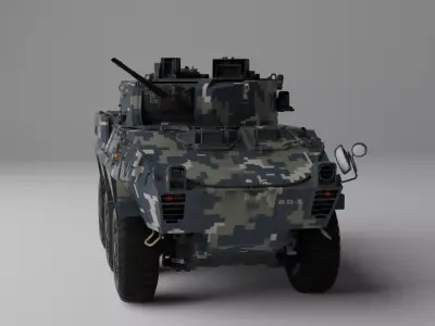 Japan Tank Type 87 RCV 3D Model Free low-poly 3D model