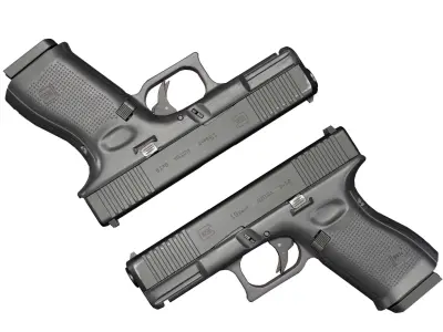 Glock 19 gen 5 Game ready Low-poly 3D model