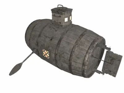 Submarine Low-poly 3D model