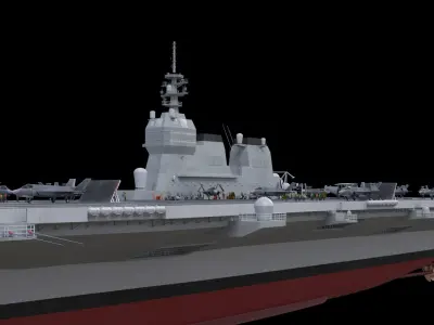 JAPANESE Aircraft carrier 3D model
