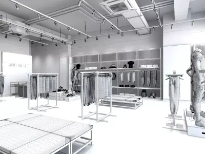 Sports Store Interior 3D model