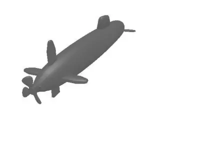 Submarine Low-poly 3D model