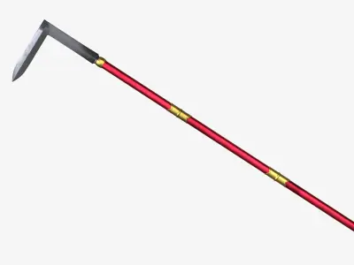 Japanese Spear Kagi Yari 4 colors 3D model