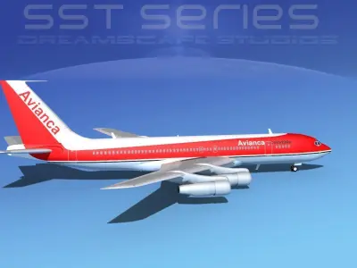 Boeing 707-320 SS Avianca 3D model