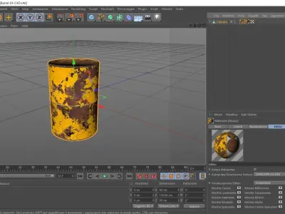 Barrel-FBX-C4D old rusty barrel Free low-poly 3D model