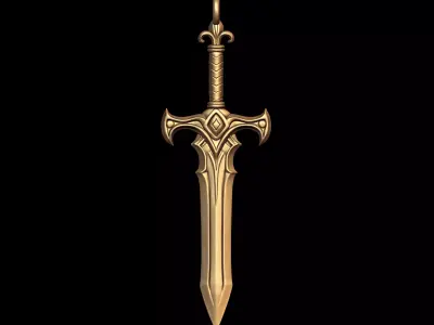 Sword Dagger Pendant 3D print model