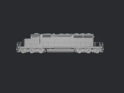 EMD SD40-2 Low-poly 3D model