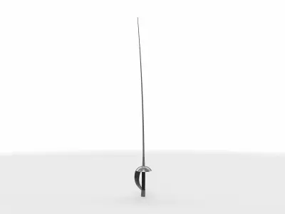 fencing sword 01  3D model