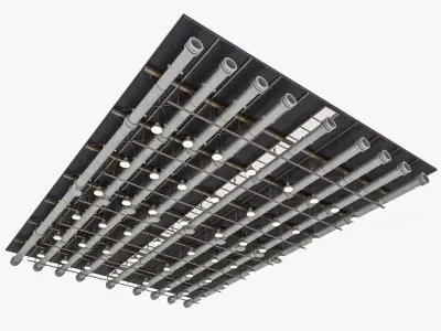 Ceiling Ventilation Pipes 5 3D model