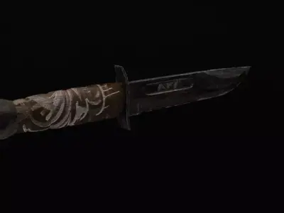 Combat Knife V1 Free 3D model
