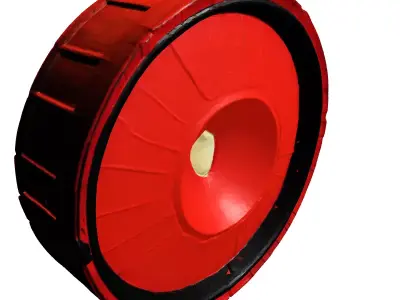 Red Round Vehicle Tail Light 3D model