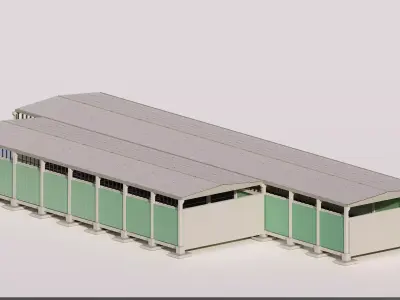 Warehouse-Warehouse Building 3D model get