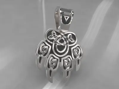 Veles print pendant with celtic design 3D model