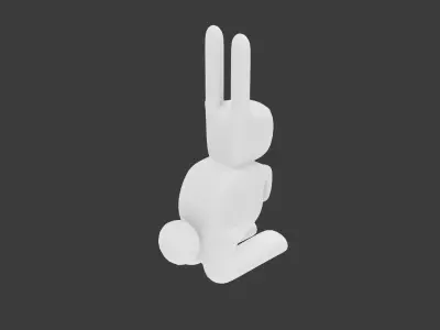 Low Poly Bunny Base Mesh Low-poly 3D model